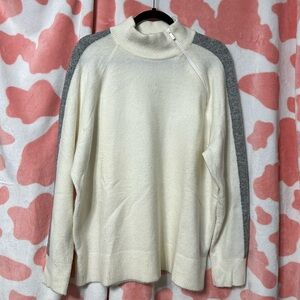 Lou & Grey Zip Mock Neck Sweater